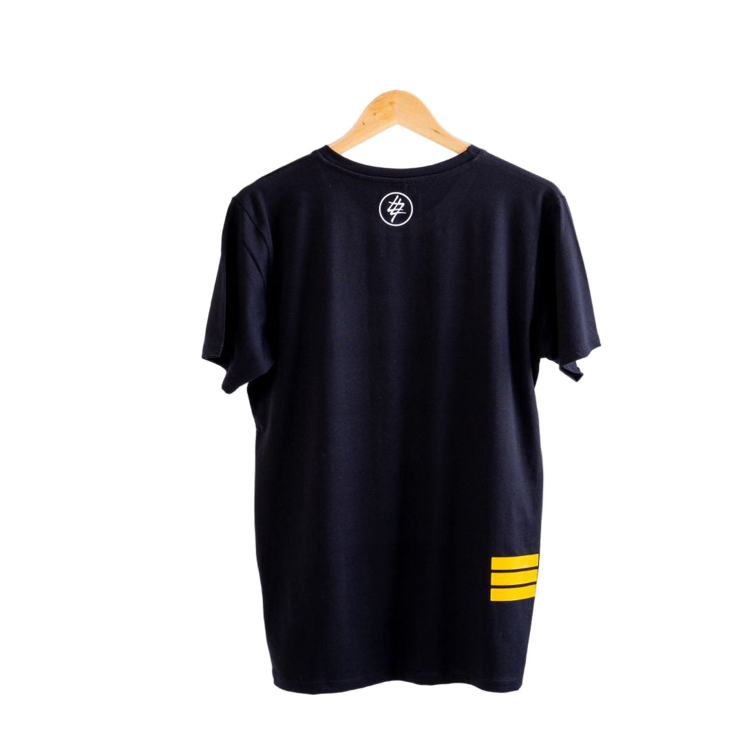 3 Bars Multi Color Black T-Shirt