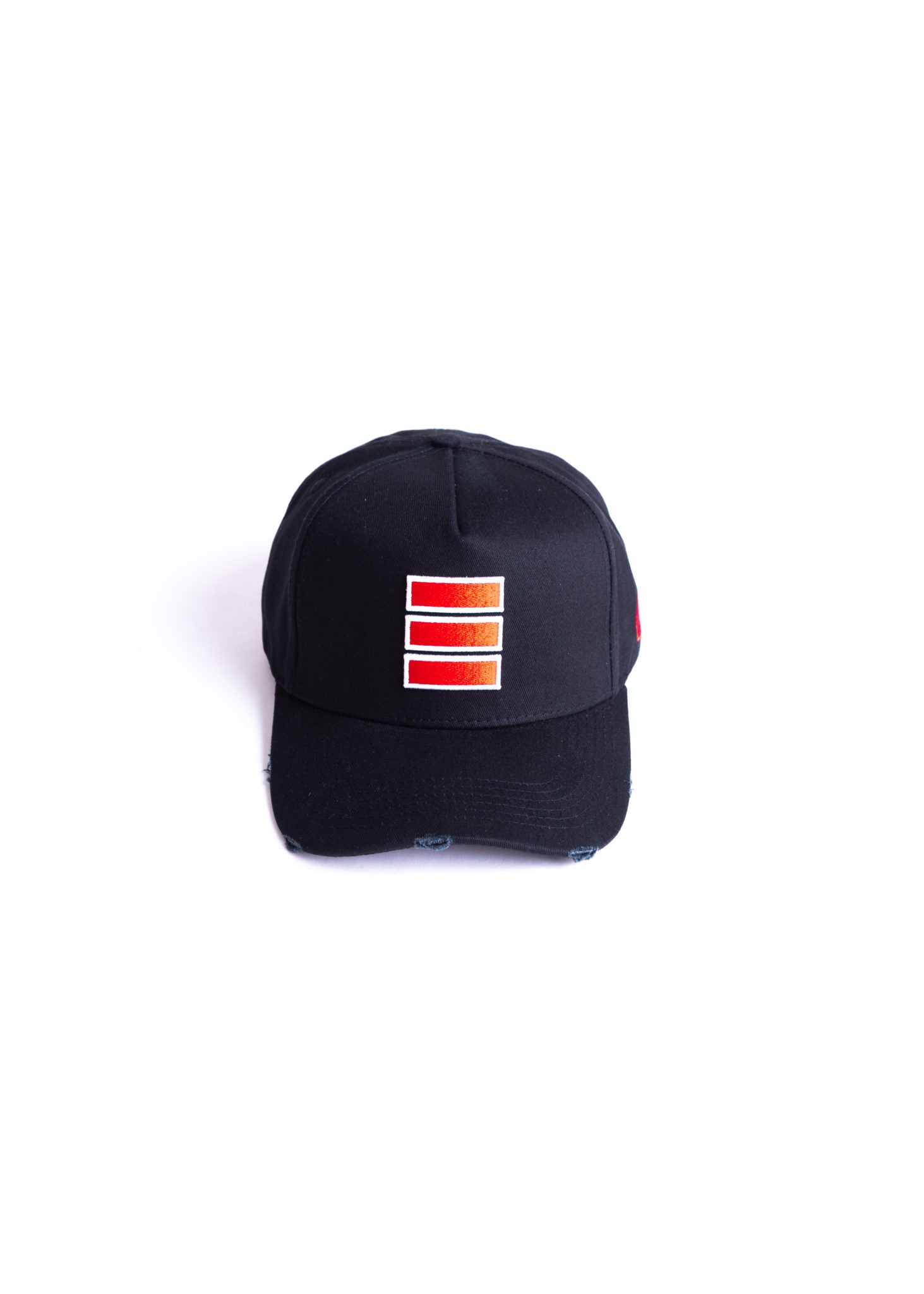 Black 474 Three Bars Distressed Baseball Cap