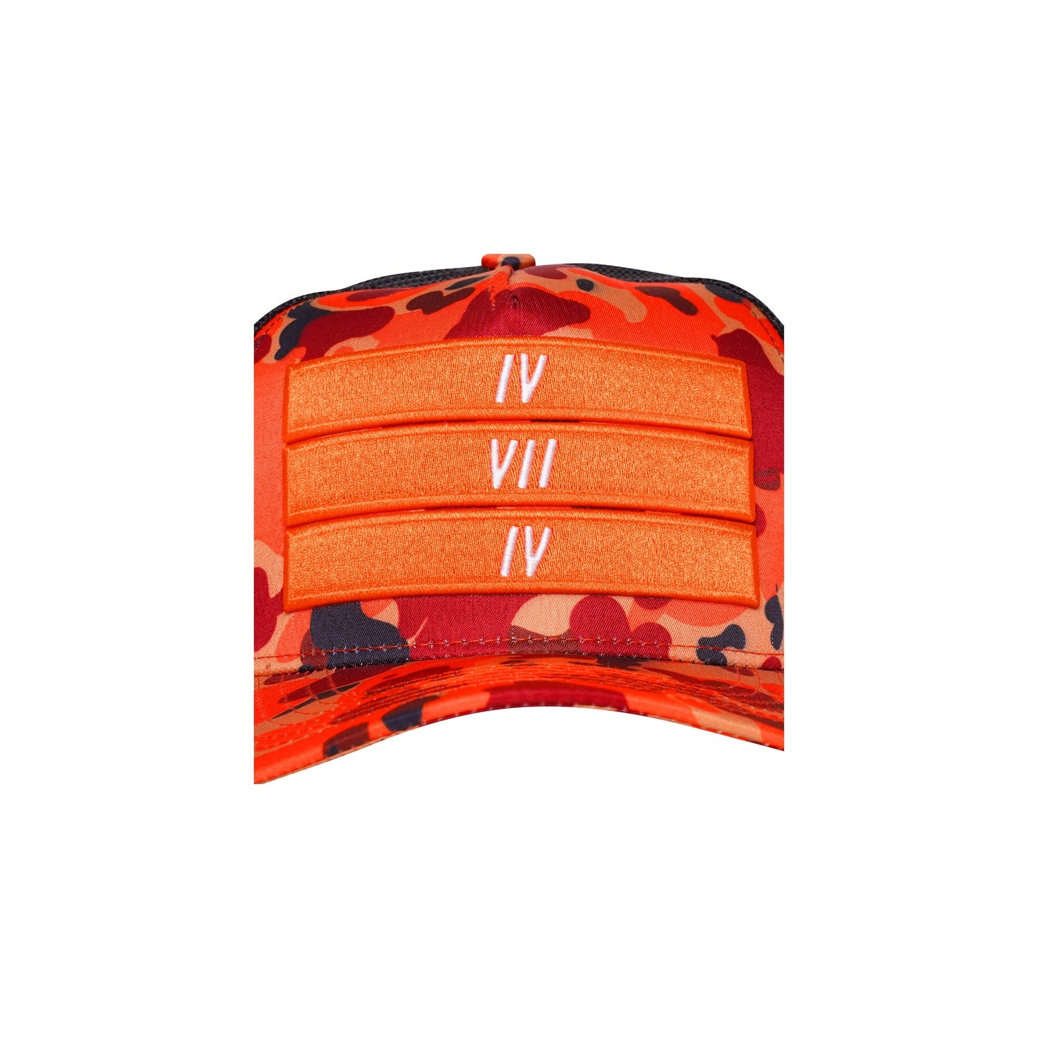 Orange Camo 474 3 Bars Trucker