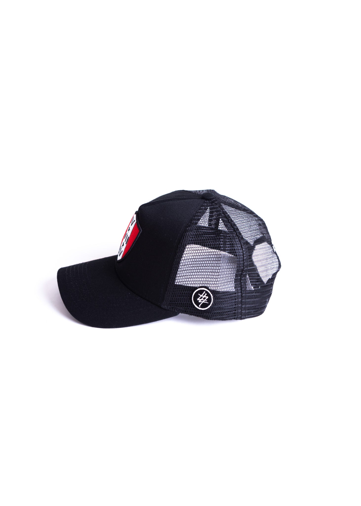 Black 474 Shield Trucker Cap