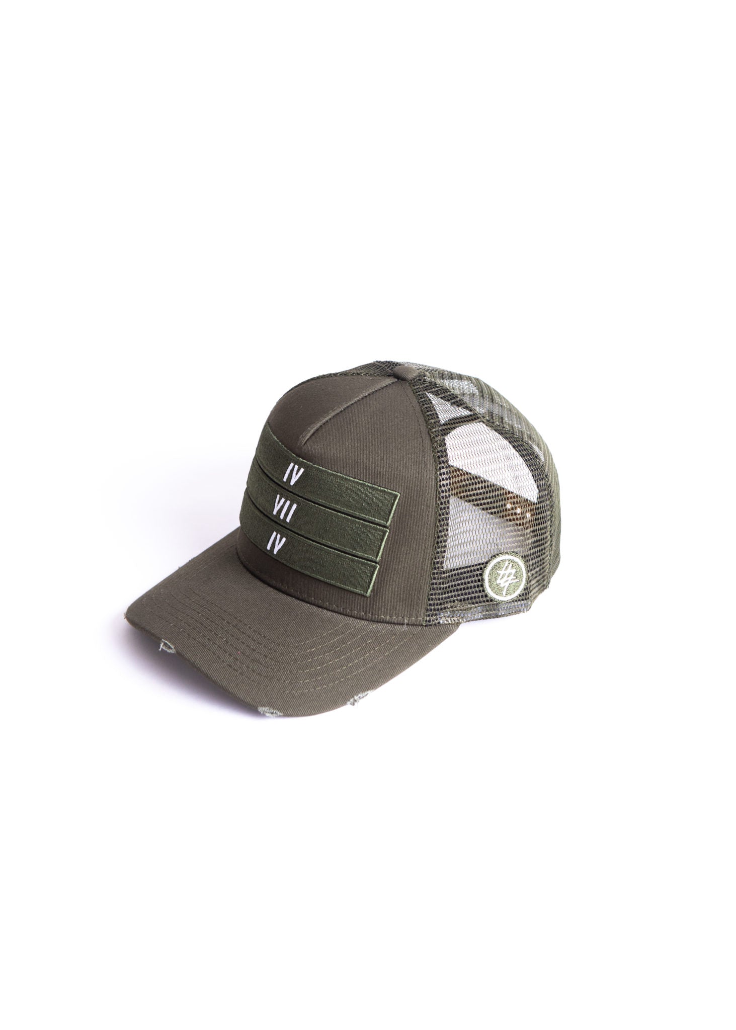 Army Green 474 3 Bars Trucker Cap