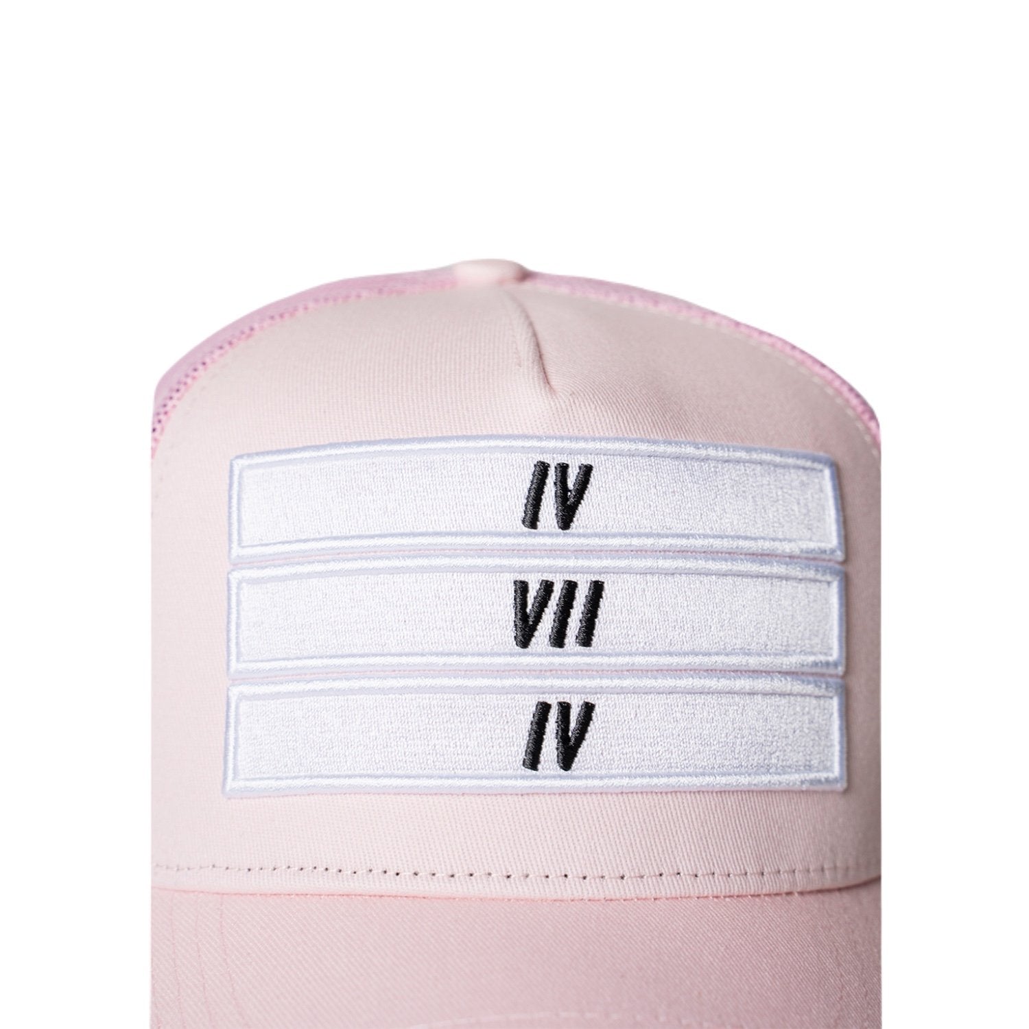 474 Pink Distressed Mesh Trucker Caps