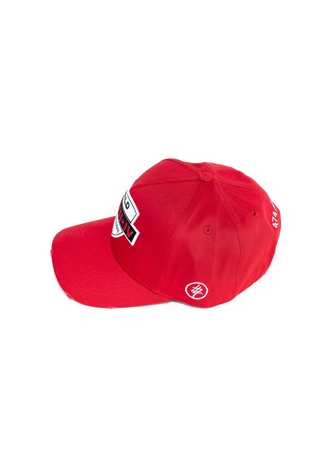 Red 474 Wild Season Baseball Cap side