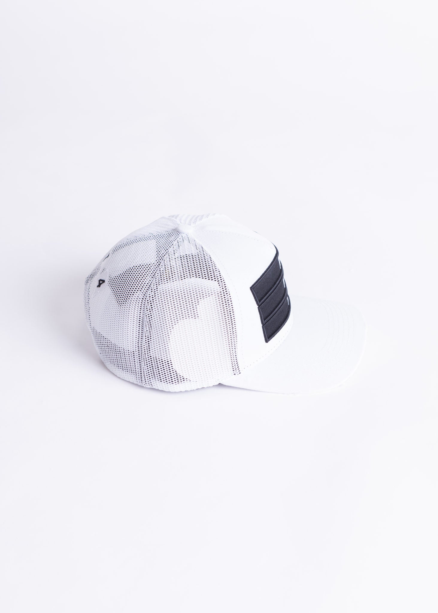 White 474 Black 3 Bars Trucker Cap